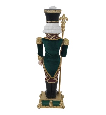 Schiaccianoci Natalizio in Resina e Velluto – H. 90 cm