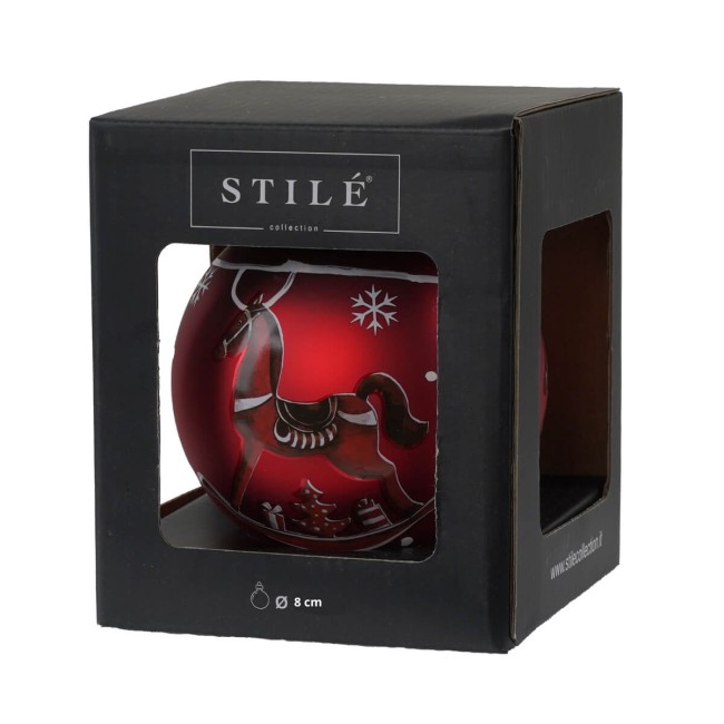 Palla di Natale in Vetro con Cavalluccio a Dondolo – 3 Misure