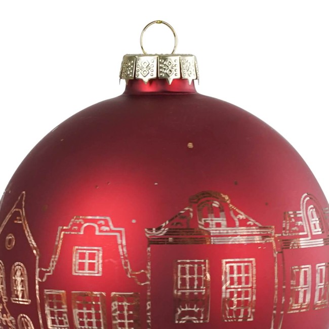 Palla di Natale in Vetro Decorata - 2 Misure