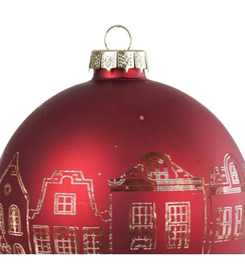 Palla di Natale in Vetro Decorata - 2 Misure