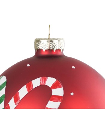 Palla di Natale in Vetro Decorata - 2 Misure