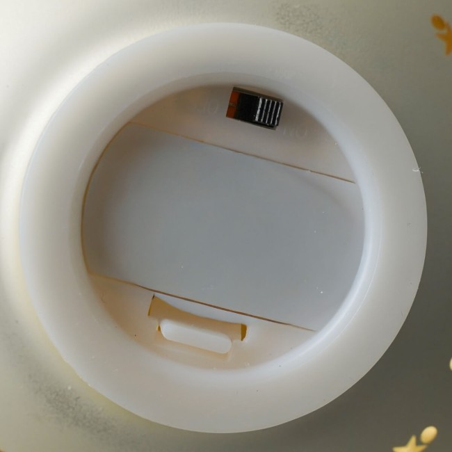 Sfera Natalizia Luminosa in Vetro con Stelle D.15 cm - 2 Colori