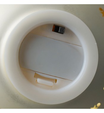 Sfera Natalizia Luminosa in Vetro con Stelle D.15 cm - 2 Colori