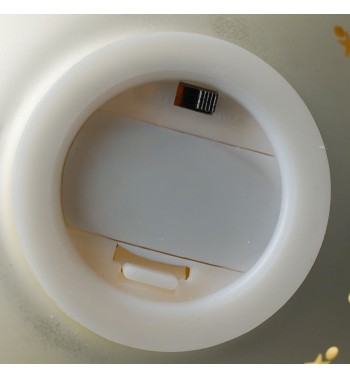 Sfera Natalizia Luminosa in Vetro con Decorazioni Dorate D.15 cm, 2 Colori