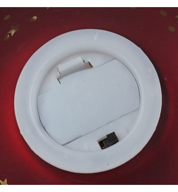 Sfera Natalizia Luminosa in Vetro con Decorazioni Dorate D.15 cm, 2 Colori