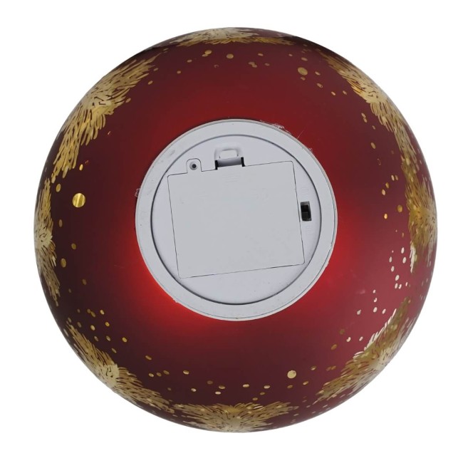 Sfera Natalizia Luminosa Rotante in Vetro D.20 cm, 2 Colori