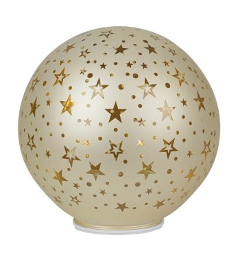 Sfera Luminosa Natalizia Rotante in Vetro D.20 cm, 2 Colori