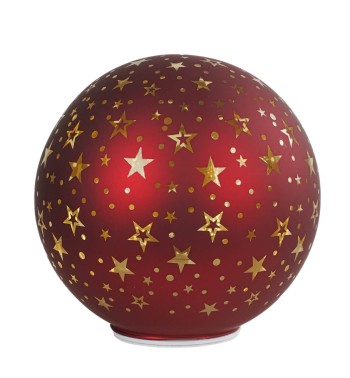 Sfera Luminosa Natalizia Rotante in Vetro D.20 cm, 2 Colori