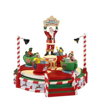 Santa's Peppermint Teacup Spinner - Lemax 54446