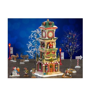 The Village Square Clock Tower Set - Lemax 56673