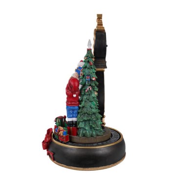 Carillon Natalizio con Orologio in Resina H. 48,5 cm