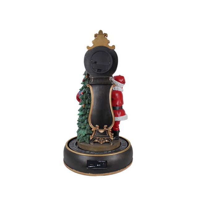 Carillon Natalizio con Orologio in Resina H. 48,5 cm