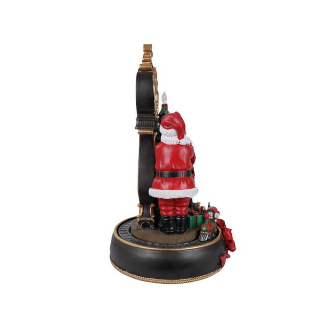 Carillon Natalizio con Orologio in Resina H. 48,5 cm