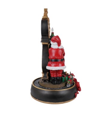 Carillon Natalizio con Orologio in Resina H. 48,5 cm