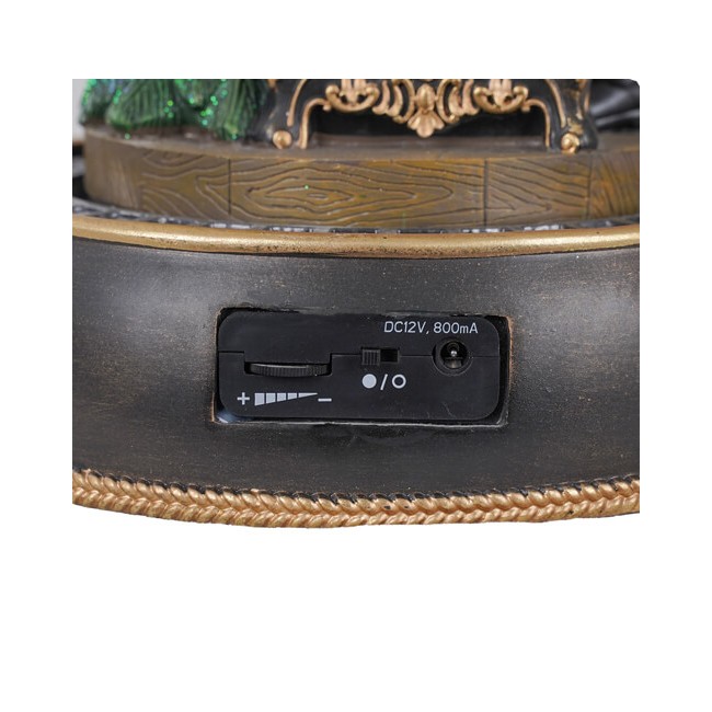 Carillon Natalizio con Orologio in Resina H. 48,5 cm