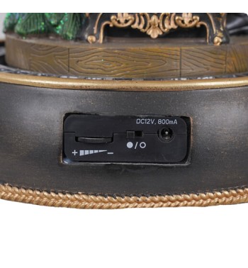 Carillon Natalizio con Orologio in Resina H. 48,5 cm