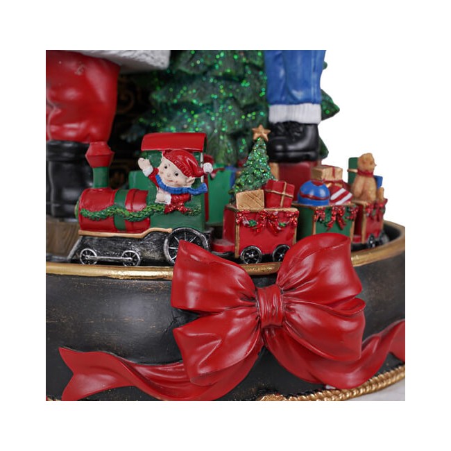 Carillon Natalizio con Orologio in Resina H. 48,5 cm