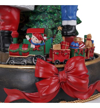 Carillon Natalizio con Orologio in Resina H. 48,5 cm