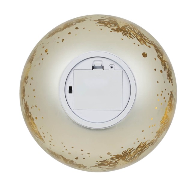 Sfera Natalizia Luminosa Rotante in Vetro D.20 cm, 2 Colori