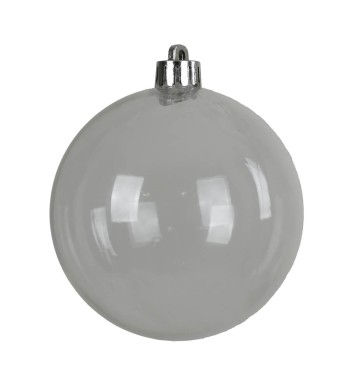 Palle di Natale in Plastica Trasparente D.8 cm