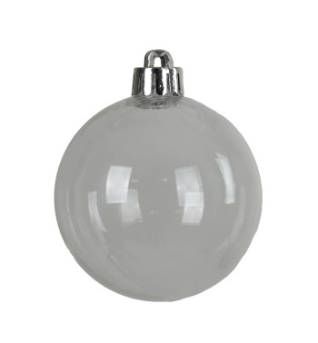 Palle di Natale in Platica Trasparente D.6 cm