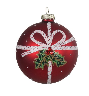 Pallina di Natale in Vetro Decorato 2 Misure