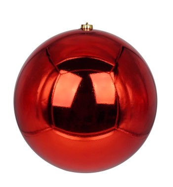 Palla di Natale in Plastica Lucida D.30 cm Conf. da 1 Pz