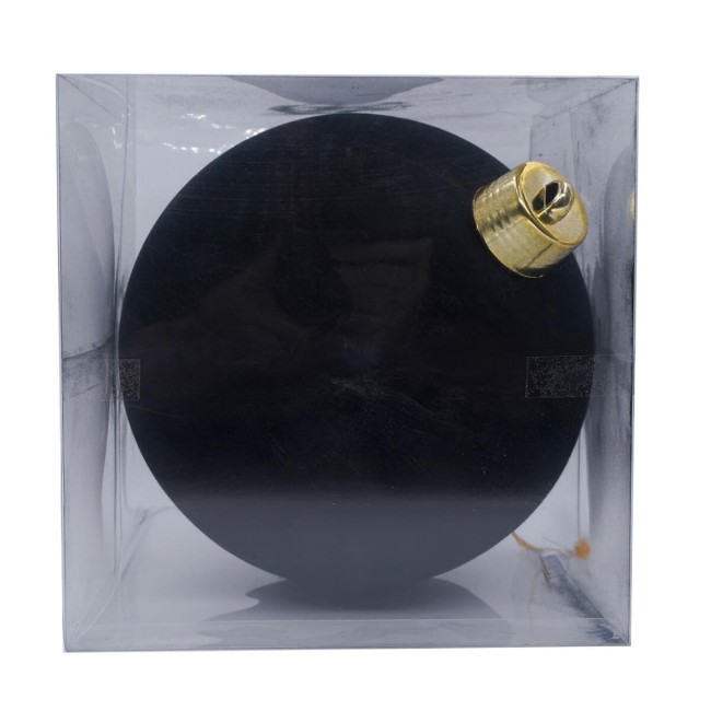 Palla di Natale in Plastica e Velluto D.25 cm Conf. 1 Pz