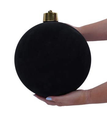 Palla di Natale in Plastica e Velluto D.25 cm Conf. 1 Pz