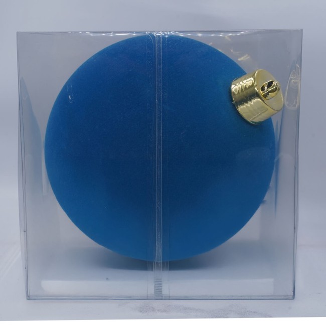 Palla di Natale in Plastica e Velluto D.25 cm Conf. 1 Pz