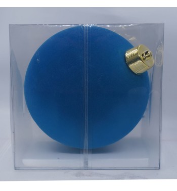 Palla di Natale in Plastica e Velluto D.25 cm Conf. 1 Pz