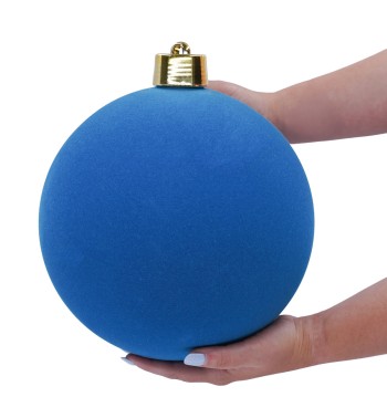 Palla di Natale in Plastica e Velluto D.25 cm Conf. 1 Pz
