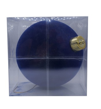 Palla di Natale in Plastica e Velluto D.25 cm Conf. 1 Pz
