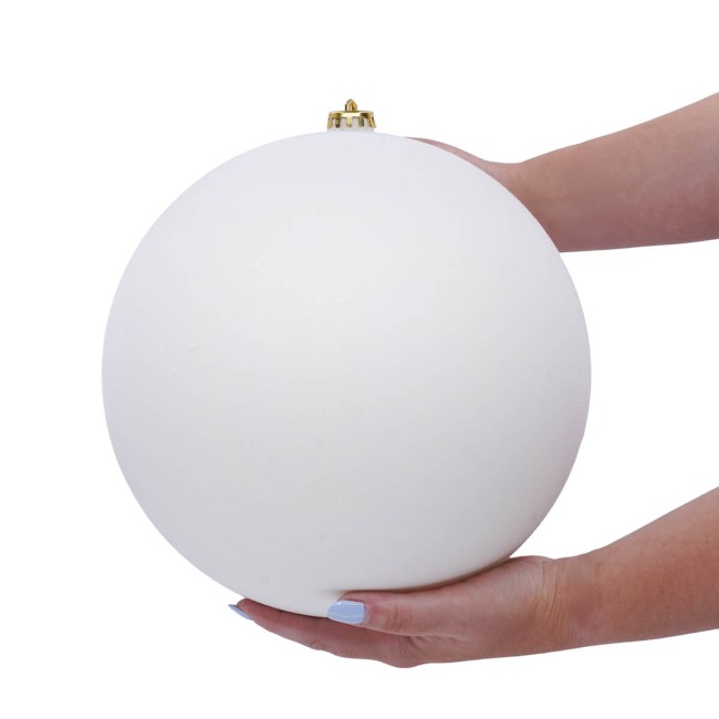 Palla di Natale in Plastica e Velluto D.25 cm Conf. 1 Pz