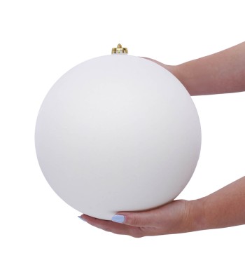 Palla di Natale in Plastica e Velluto D.25 cm Conf. 1 Pz