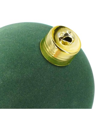 Palla di Natale in Plastica e Velluto D.25 cm Conf. 1 Pz