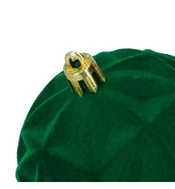 Palle di Natale in Plastica e Velluto D.8 cm Conf. da 6 Pz