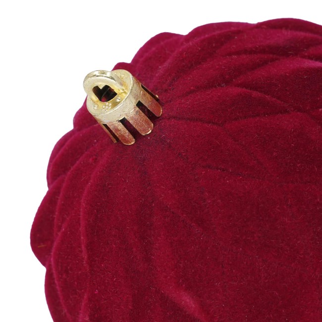 Palle di Natale in Plastica e Velluto D.8 cm Conf. da 6 Pz