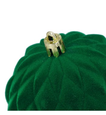 Palle di Natale in Plastica e Velluto D.8 cm Conf. da 6 Pz