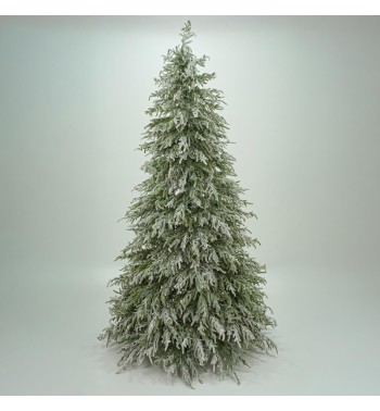 Albero di Natale Innevato Slim con Luci Led - Chamonix