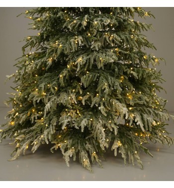 Albero di Natale Innevato Slim con Luci Led - Chamonix