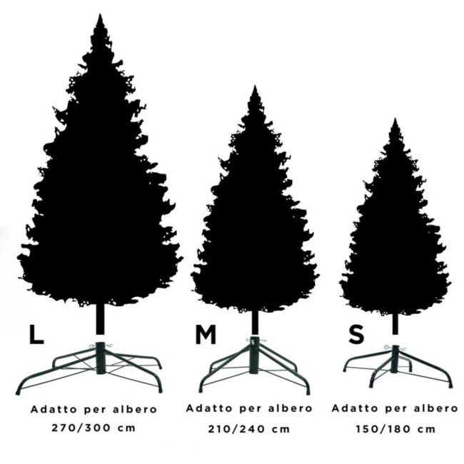 Base in Ferro per Alberi di Natale da H.150/300 cm