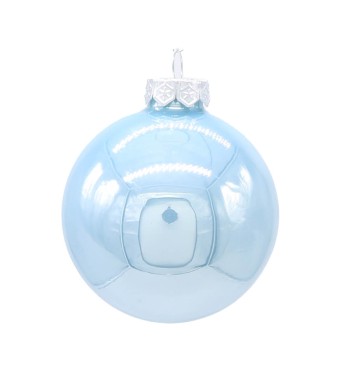 Palle di Natale in Vetro Perlato D.2,5 cm Conf. in Tubo da 48 Pz