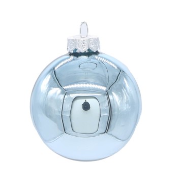 Palle di Natale in Vetro Lucido D.2,5 cm Conf. in Tubo da 48 Pz