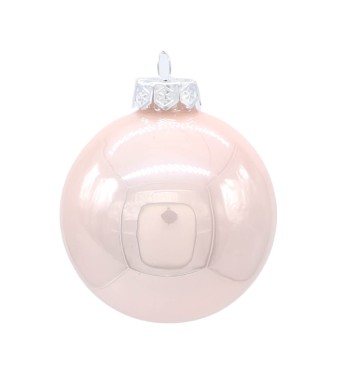 Palle di Natale in Vetro Perlato D.3 cm Conf. in Tubo da 45 Pz