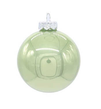 Palle di Natale in Vetro Perlato D.3 cm Conf. in Tubo da 45 Pz