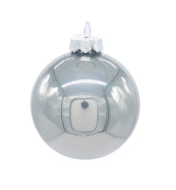 Palle di Natale in Vetro Perlato D.6 cm Conf. in Tubo da 20 Pz