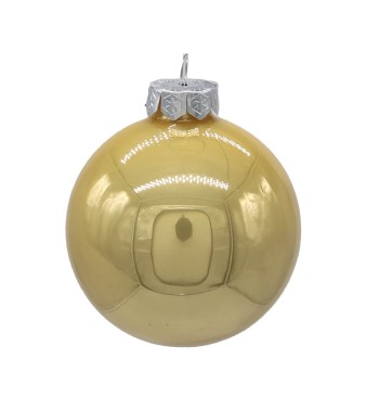 Palle di Natale in Vetro Perlato D.6 cm Conf. in Tubo da 20 Pz