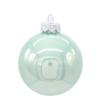 Palle di Natale in Vetro Perlato D.6 cm Conf. in Tubo da 20 Pz