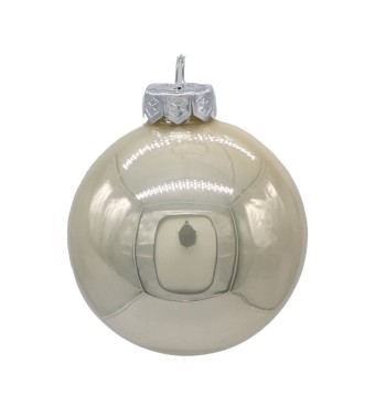 Palle di Natale in Vetro Perlate D.8 cm Conf. in Tubo da 16 Pz